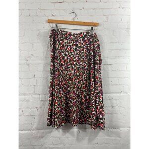 George Skirt Womens Size Large (12-14) Brown Orange Lavender Geometric Pattern